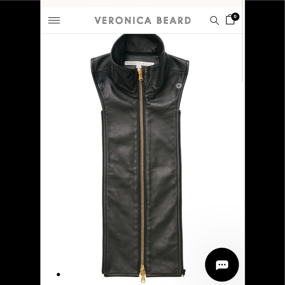 Veronica Beard Leather Turtleneck Dickey